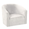 thumbnail image 3 of Axioma High Stretch Sofa Slipcover Velvet Tub Chair Cover Anti-Skid Muticolor to Choose white, 3 of 10