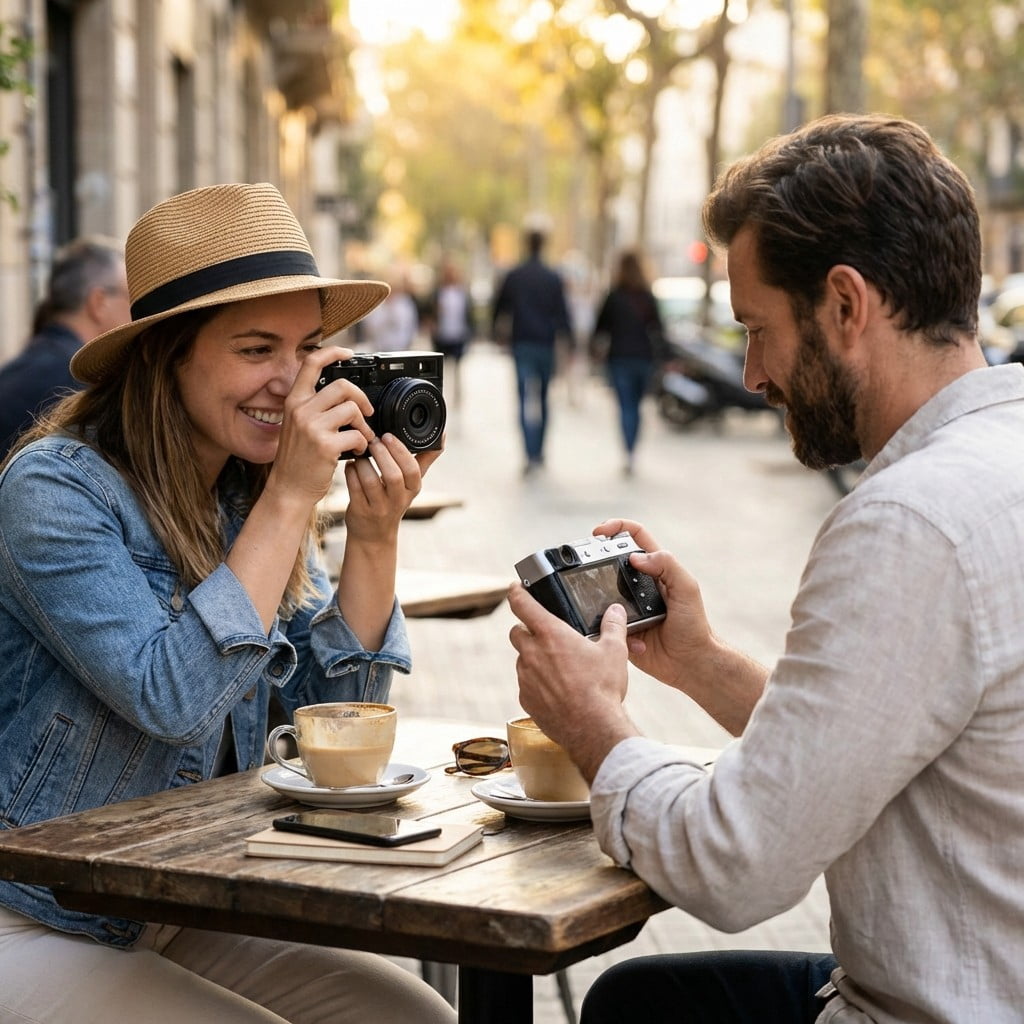FUJIFILM X100VI Digital Camera with 40MP APS-C Sensor, 23mm f/2 Lens, IBIS, Hybrid Viewfinder, Compact Street Photography & Travel Camera (Black) Bundle with Soft Case and 32GB Memory Card