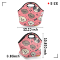 thumbnail image 3 of Herdesigns Cute Dog Neoprene Lunch Bag, Dog Paw Insulated Lunch Box for Women Men Washable Lunch Tote Soft Lunch Container With Zipper for Work Picnic Travel, 3 of 7
