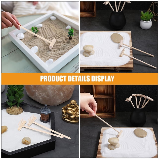 CTIRCHIU 7 Pcs mini Râteaux à Sable Zen Râteau à Sable avec Matériau Synthétique pour Amateurs de Thé 14.00X3.50X2.00cm