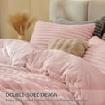thumbnail image 3 of Fleece Full Comforter Set -Super Soft & Warm Fluffy Pink Bedding, Luxury Fuzzy Heavy Bed Set for Winter with 2 Pillow Cases, 3 of 8