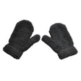 thumbnail image 2 of dianhelloya Children Kid Autumn Winter Warm Mittens Solid Color Full Finger Plush Gloves Black, 2 of 7