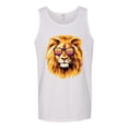 thumbnail image 2 of Lion With Sunglasses Animal Lover Mens Graphic Tank Top, White, 3XL, 2 of 3