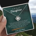 thumbnail image 5 of To My Beautiful Daughter - I Will Always Be There For You - Love Knot Necklace - White/Yellow Plated - Message Card & Gift Box, 5 of 5