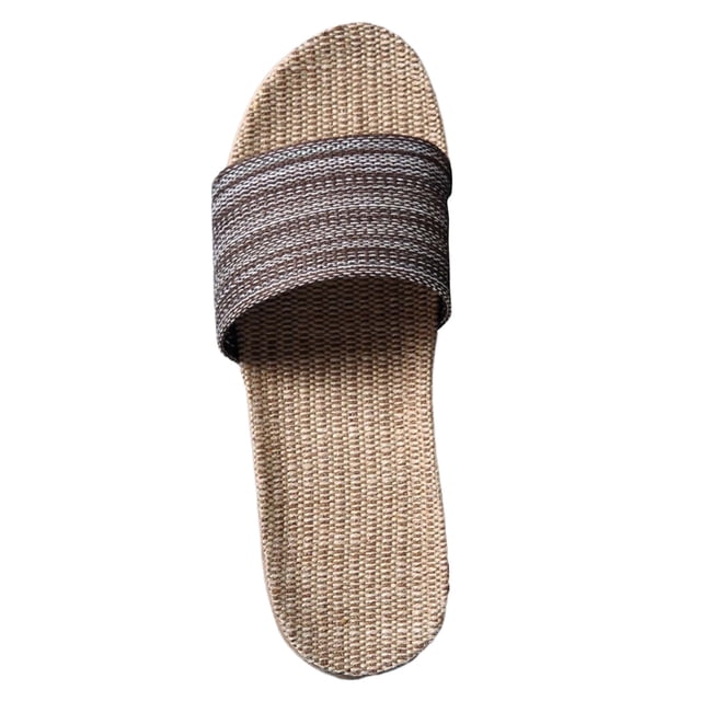 asddcavvf Summer Linen Slippers Comfotable Slippers Cotton And Linen Home Anti Slip Thick Soles Men
