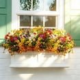 thumbnail image 2 of UV Resistant Colorful Artificial Flower, Artificial Outdoor Flower in Hanging Baskets, 12/24 Bundles Faux Spring Flowers for Planter Porch Patio Yard Garden, 2 of 6