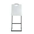 thumbnail image 4 of PU Counter Height Barstool, Industrial Dining Chair with Black Metal Legs, Leisure Upholstered Dining Chairs, Accent Desk Chair for Kitchen Living Room Wine Bar(White,Set of 6), 4 of 10