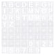 thumbnail image 1 of Plantillas de letras y números Uxcell de 3 pulgadas, ancho de 3.9", set reutilizable de plantillas de números y letras, paquete de 62 en blanco, 1 of 7