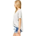 thumbnail image 2 of Double Zero Women's Surplice V-Neck Soft Casual Top (L, Pearl Gray), 2 of 3