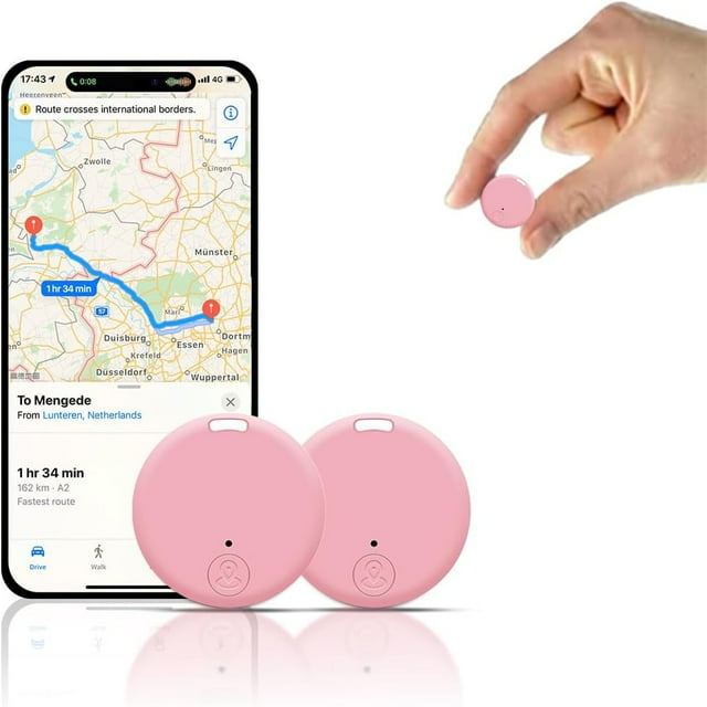 YOPTOP EasyFind Mini GPS Tracker for Vehicles Mini Worldwide GPS Tracker Car Locator Tracker Car Vehicle Tracking Anti-Lost Locator for Tracking System (Black 2pcs),pink 2pcs
