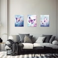 thumbnail image 4 of ZHONGYUTONG 3 Piece Purple Butterfly Canvas Wall Art Butterfly Pictures Wall Decor Watercolor Painting for Girls Room Decor Framed (11.00" x 14.00" x 3PCS), 4 of 5