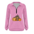 thumbnail image 4 of QQAMB Womens Oversized Sweatshirts Hoodies Half Zip Pullover Halloween Print Fall Fashion Outfits Y2k Clothes Pink 2XL, 4 of 4