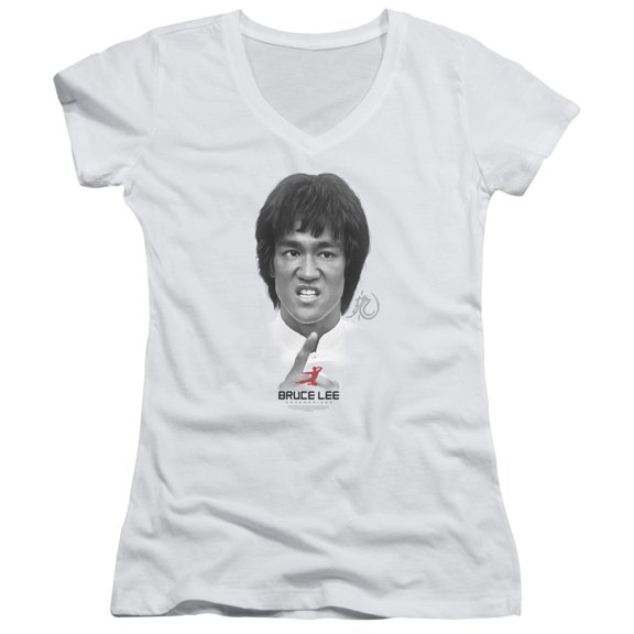 Bruce Lee Self Help Junior Women's T-Shirt V-Neck White