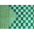 thumbnail image 1 of Ahgly Company Indoor Rectangle Abstract Turquoise Blue Modern Area Rugs, 5' x 7', 1 of 4