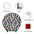 thumbnail image 4 of Zufioo Panda And Glasses Print Bone China Decorative Plate, Ceramic Dinner Plate with Stand Ceramic Decoration Homewares-6in, 4 of 6