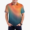 thumbnail image 1 of Balery yellow orange and teal Camisa Polo de Hombre con Estampado, de Manga Corta y Tejido Medio, Camisa Tipo Golf Polo-3X-Large, 1 of 6