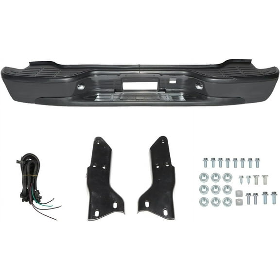 labwork Black Steel Rear Step Bumper Assembly Replacement for 2000-2006 Chevy Tahoe Suburban GMC Yukon GM1101115