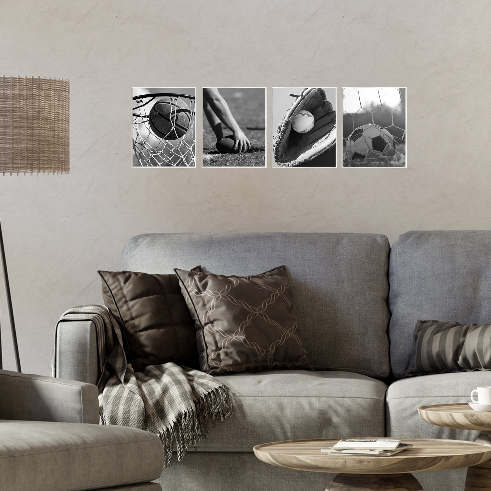 Stupell Industries Athletic Sports In Action 4 Piece Wall Plaque Art Set, design by Marcus Prime