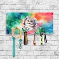 thumbnail image 2 of Funny Watercolor Adorable Exotic Shorthair Peeking Through Torn Paper Effect Wood Key Holder Cat Lover Kitten Owner Gifts Wall-mounted Key Rack Home Decor - 00026, 2 of 5
