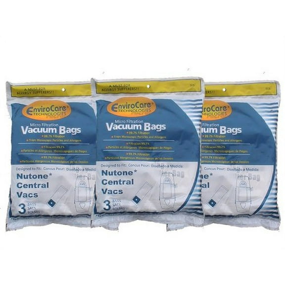 EnviroCare 9 Nutone Central Vac Microfiltration Vacuum Cleaner Bags