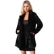 thumbnail image 1 of Abrigo de Invierno con Solapa para Mujer con Bolsillos Chaqueta de Invierno Negro S, 1 of 5