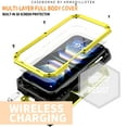 thumbnail image 3 of Compatible with iPhone 16 Case, Heavy Dustproof Shockproof Military Grade Rugged Durable Aluminum Metal Case Cover with Kickstand Screen Protector for iPhone 16, Yellow, 3 of 7