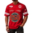 thumbnail image 4 of Evdexr 250th Anniversary Graphic Tees for Men Short Sleeve Crew Neck United States 250th Anniversary Shirts Red White Blue Red White and Blue Vintage Patriotic Shirt Red 3XL, 4 of 5