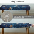 thumbnail image 5 of Whosucclay Butterfly Flower Galaxy Print Dining Bench Slipcover Dining Bench Cover Stretch Removable Slipcover for Living Room, Bedroom, Kitchen - Rectangle Bench Seat Protector Cover, 5 of 7