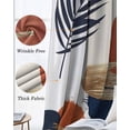 thumbnail image 3 of Boho Blackout Curtains for Bedroom Living Room Darkening Curtains 84 Inch Length 2 Panels Set Middle Century Leaves Minimalist Abstract Bohemia Window Curtain Window Treatment Grommet Drapes 42"x84", 3 of 9