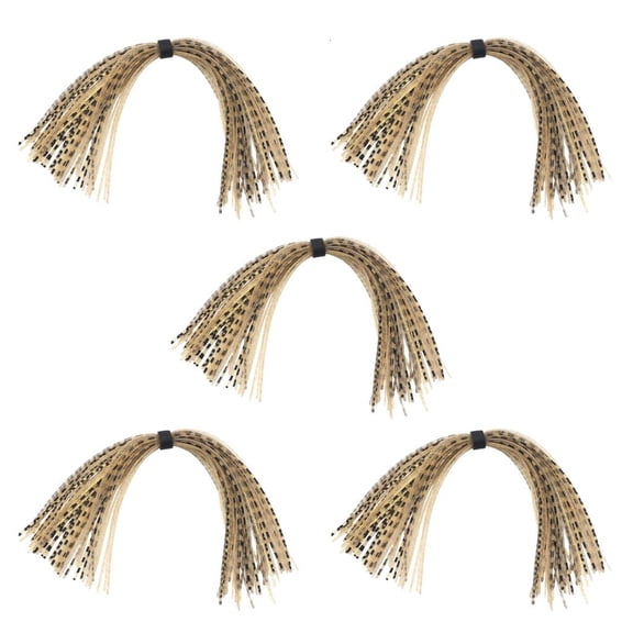 Jesscasday Fly Tying Materials Fishing Jig Baits Skirts 5 Bundles 220 Strands Silicone Jig Skirts Sets DIY Fishing Jig Legs Lures