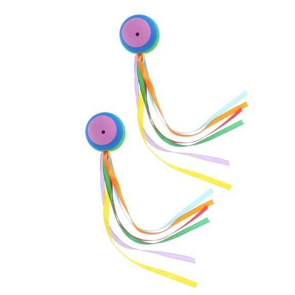 IDEANATEGRATE 2Pcs Car Antenna Ornament for Cars Multi Colored Ball Shape Polyester Material