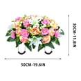 thumbnail image 3 of Cadancy Artificial Flowers Cemetery Memorial Grave Decoration Realistic Silk Floral Arrangement for Outdoor Tombstone Sympathy Tribute Fake Plants UV Resistant Weatherproof Decor, 3 of 6