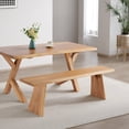 thumbnail image 6 of 5' Farmhouse Indoor Dining Bench, Elm Wood Shoe Bench Entryway Bench, Natural Wood Kitchen Table Benches, Bed Bench, 6 of 8