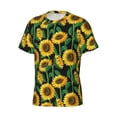thumbnail image 3 of Rocae Sunflower 1 for Men's Moisture-Wicking Crew Tee - T-Shirt for Sports, Outdoor Activities, and Casual WearXX-Large, 3 of 9