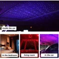 thumbnail image 5 of Proyector de estrellas USB para coche, luz nocturna portátil, luces de techo ajustables con ambiente romántico galáctico para dormitorio, fiesta, techo y más. Plug and Play (azul y rojo)., 5 of 5