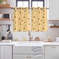 thumbnail image 2 of Yellow Beige Bee Kitchen Curtains Window Panels, Spring Floral Elegant Pastoral Flowers Insulated Window Treatment Curtain, Grommet Curtains for Bedroom/Living Room/Bathroom, 2 Piece 42"Wx45"L, 2 of 8