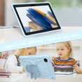 thumbnail image 4 of With Shoulder Strap Case for Samsung Galaxy Tab A8 10.5-inch SM-X200 X205 X207 (2022),Dteck Shockproof Rugged Rubber 3-Layers Protection Butterfly Case Kids Friendly Kickstand Cover,Blue, 4 of 8