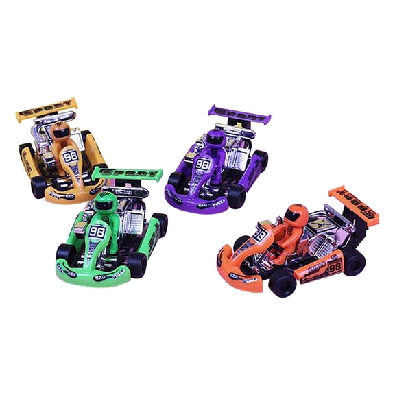 Metal Pull Back Kart - Friction-Powered, No Battery Needed, Rounded Edges - for Kids' Birthday Gifts and Interactive Racing