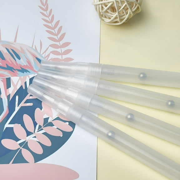 CCOCC 6Pcs Empty Paint Pens Empty Brush Pen Acrylics Empty Marker Refillable Empty Paint Marker for Painting on Fabric