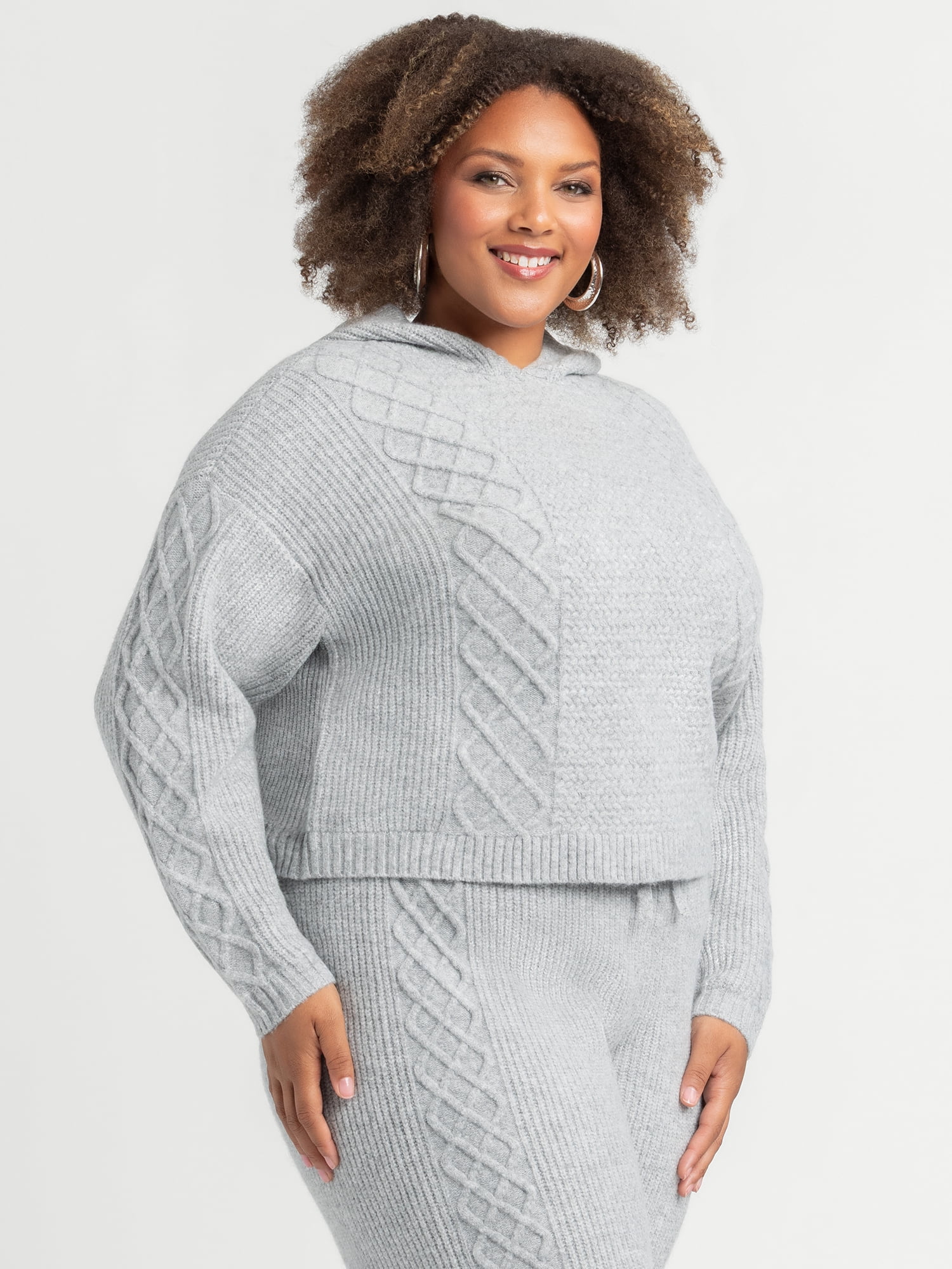Jessica Simpson Women's Plus Brigite Sweater Set Top, Sizes 0X-4X