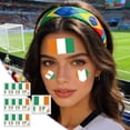 thumbnail image 1 of Pegatinas de tatuajes de fútbol americano pack de 10 con diseños de banderas para aficionados al fútbol, arte facial y corporal para días de partido, fiestas, desfiles, decoraciones de bar, 1 of 6
