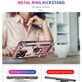 thumbnail image 7 of Dteck for Apple iPhone 16 Pro Max, Military Grade Armor Ring Holder Case Heavy Duty Magnetic for Car Mount Holder Shockproof TPU Bumper Hard PC Case Rotatable Ring Kickstand Cover,Rosegold, 7 of 7