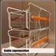 thumbnail image 5 of Caja organizadora de cajones ampliable Cesta de almacenamiento de plástico de gran capacidad • Blanca transparente • Contenedor con compartimento apilable 22x14x10cm • Diseño deslizante resistente, 5 of 6