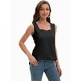 thumbnail image 5 of Summer Tank Tops for Women Square Neck Loose Fit Casual Fashion Flowy Sleeveless, 5 of 6