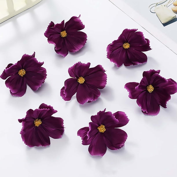 pstuiky Cabeza de flor de simulación cabeza de flor de seda decoración DIY material de flor falsa hecha a mano decoración de flores de simulación