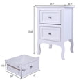 thumbnail image 3 of HOWEN White Nightstand Set of 2, Nightstands with 2 Drawers, Bed Side Table/Night Stand, Small Nightstand for Bedroom, Small Spaces, College Dorm, Kids’ Room, Living Room, Wood, 16W x 12D x 24H, 3 of 8