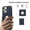 thumbnail image 7 of Dteck for Apple iPhone 11 Pro Slim Case, Shockproof Luxury PU Leather Business Phone Cover with Logo Cutout, Thin Lightweight High-end Designer Anti-Scratch Soft Non-Slip Grip Men Women, darkblue, 7 of 7