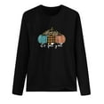 thumbnail image 3 of Women's Tops Long Sleeve Crewneck Graphic Print Casual Sweatshirts Fashion Work Office Pullover Shirts (M, Black), 3 of 3