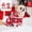 A, variant on Christmas Dog Pajamas, Red Snowflake Reindeer Fleece Pet Onesie, Warm 4-Legged Puppy Winter Clothes for Small Dogs, 7.9x13.8x11.8in