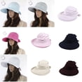thumbnail image 7 of New Empty Top Travel Supply Fashion Visors Beach Hiking Foldable Cap Sun Hat Women Sunhat Bowknot Sunhat LIGHT PURPLE, 7 of 7